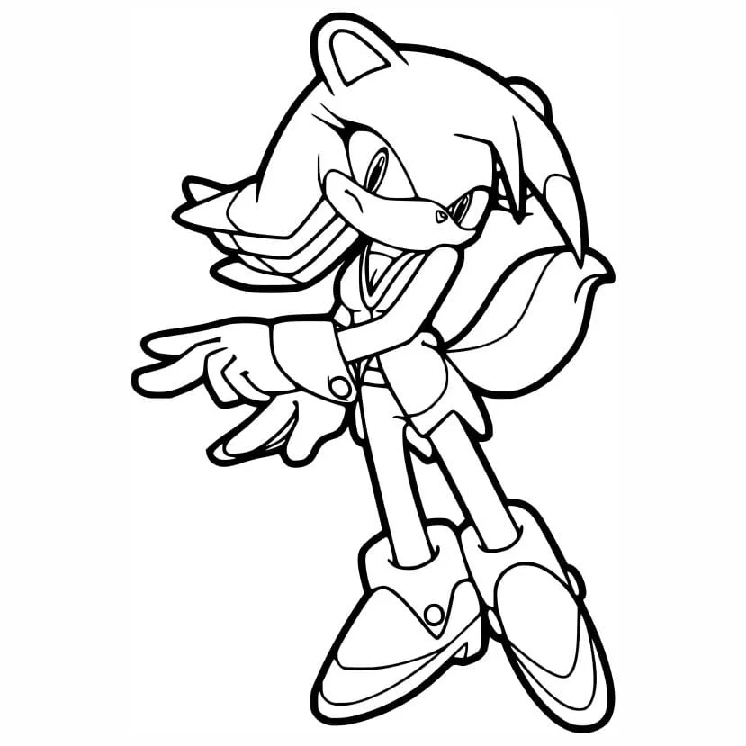 sonic para colorir amy rose