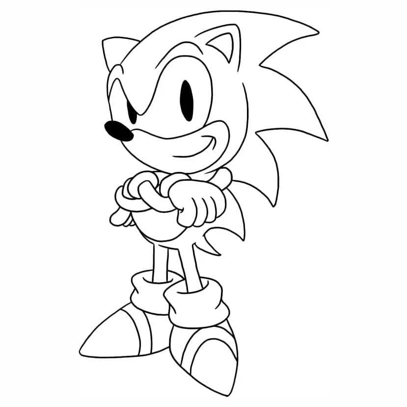 sonic para colorir desenho infantil