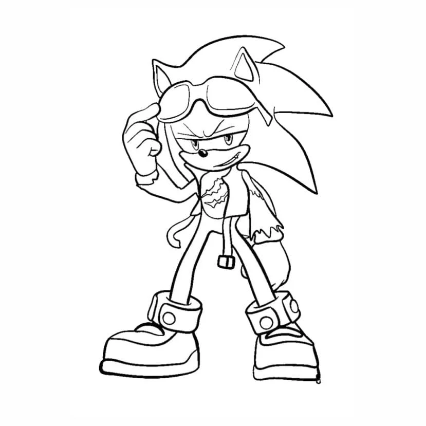 sonic para colorir e imprimir 2