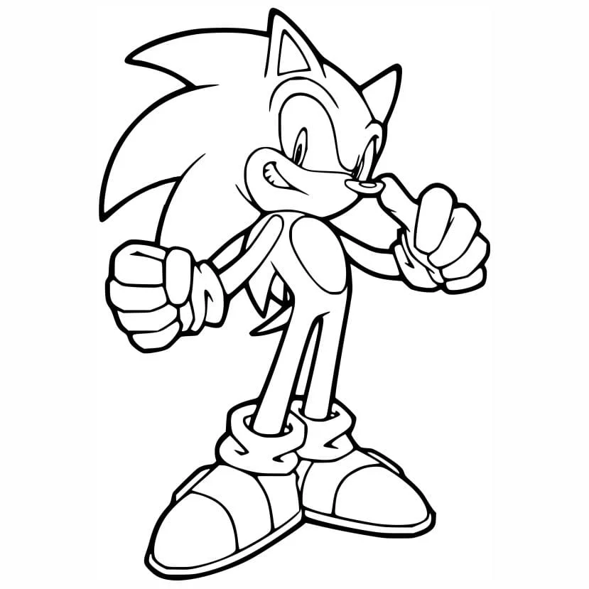 sonic para colorir e pintar