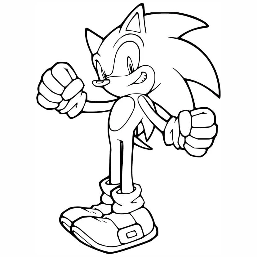 sonic para colorir fofo