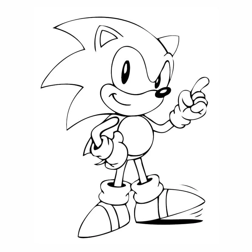 sonic para colorir jpg