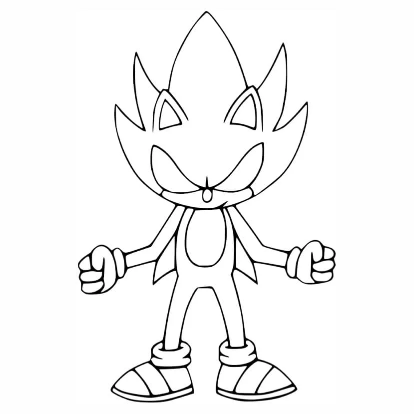 sonic para colorir kawaii