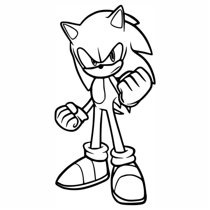 sonic para colorir sega