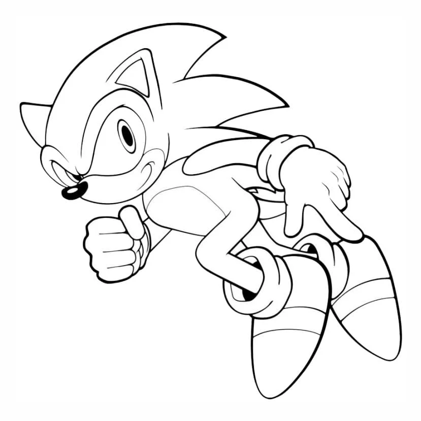 sonic para colorir super rapido