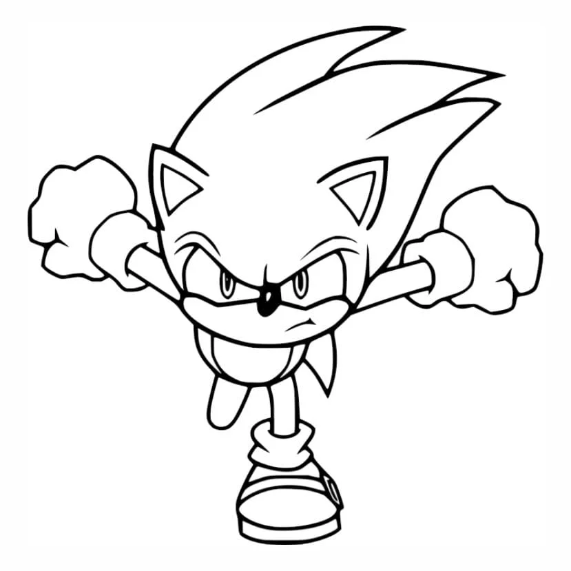 sonic para colorir velocidade do som