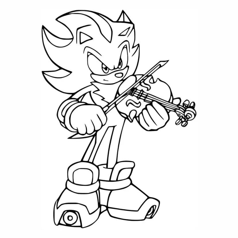 sonic para colorir violino