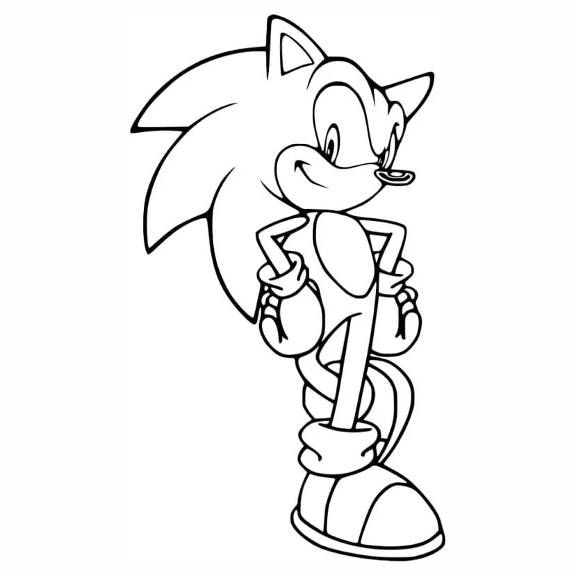 sonic sega para colorir