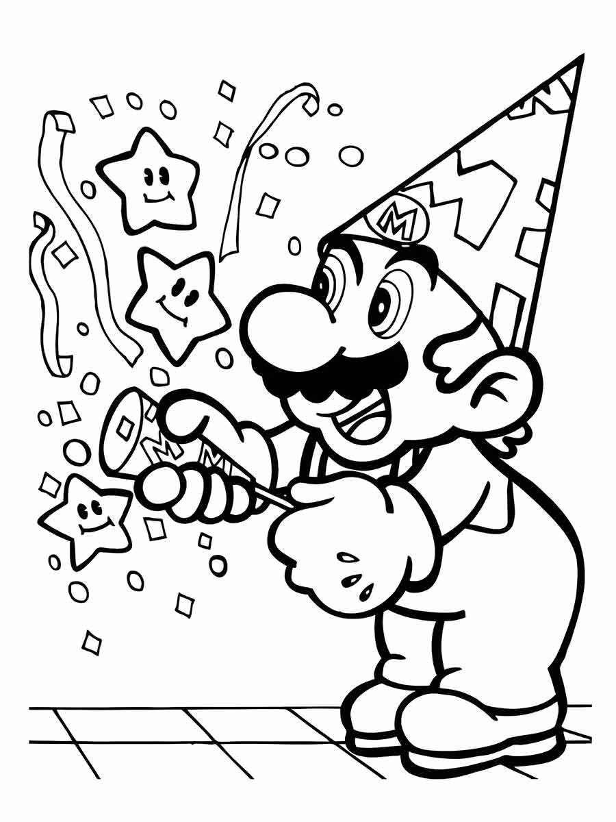 super mario bros para colorir 16