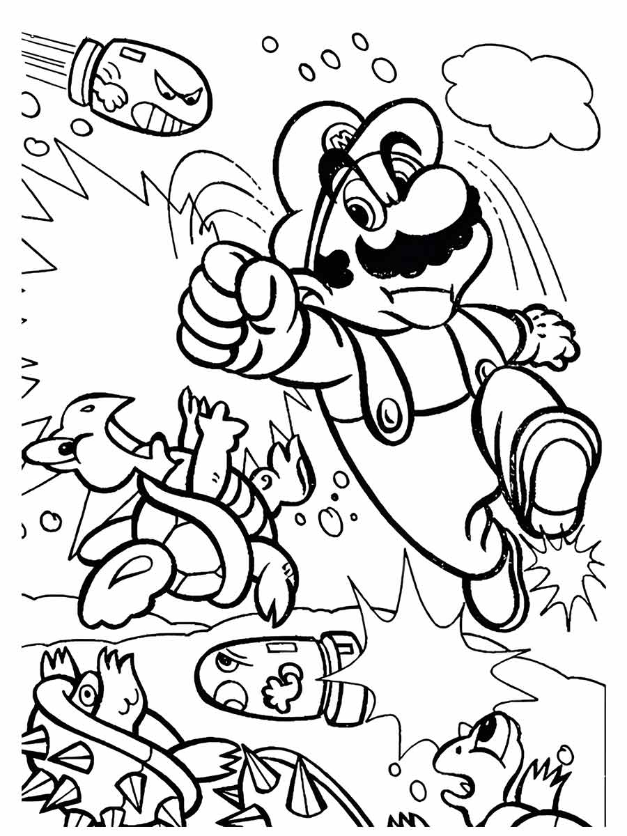 super mario bros para colorir 28