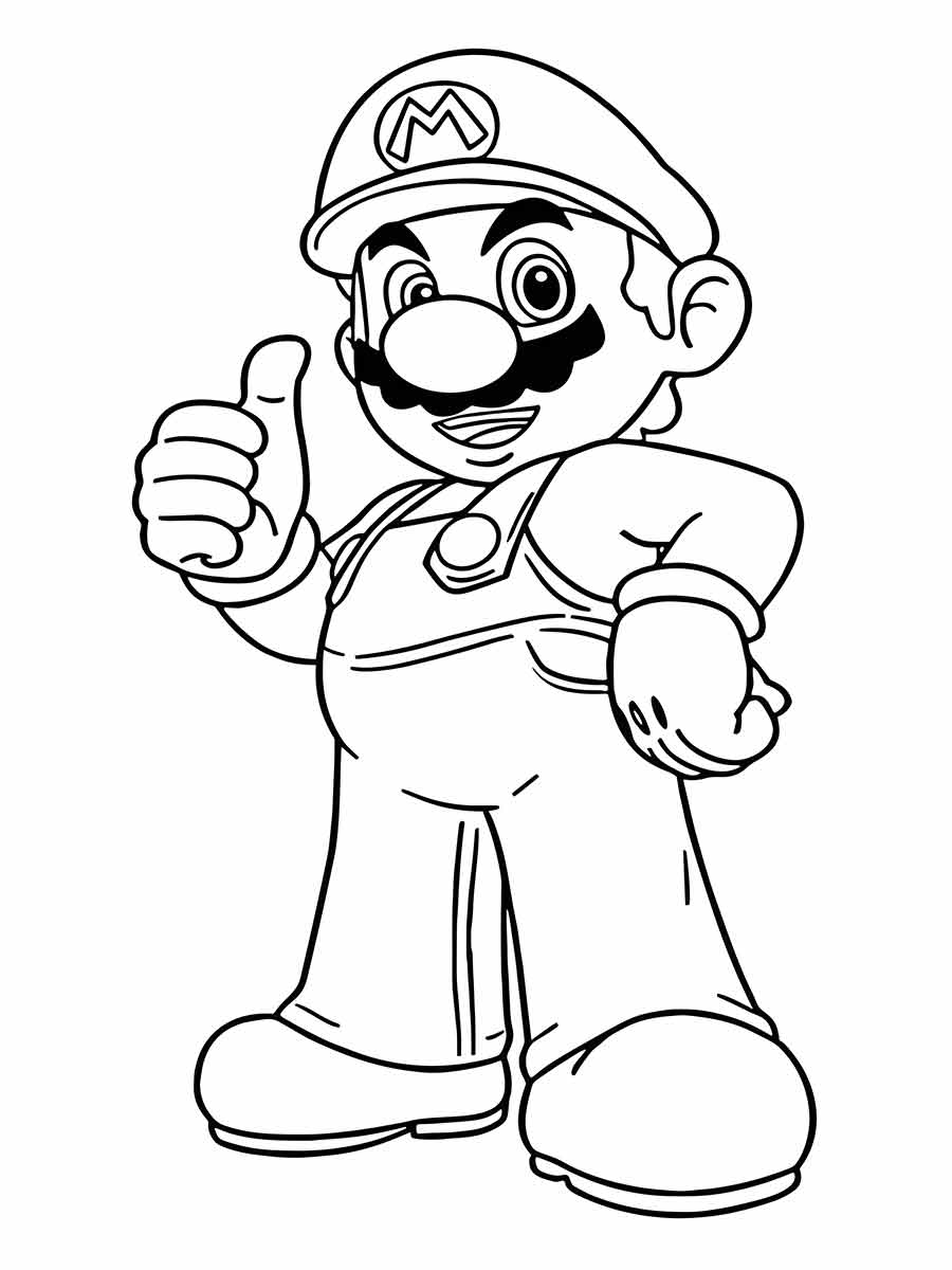 super mario bros para colorir