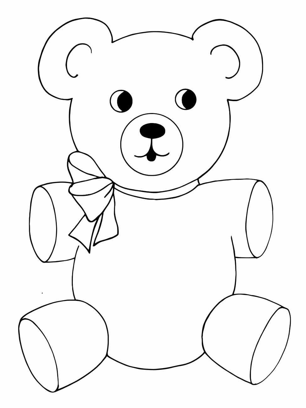 urso para colorir 4