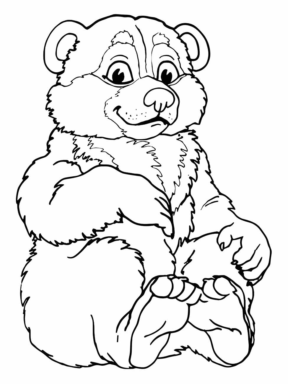 urso para colorir 8