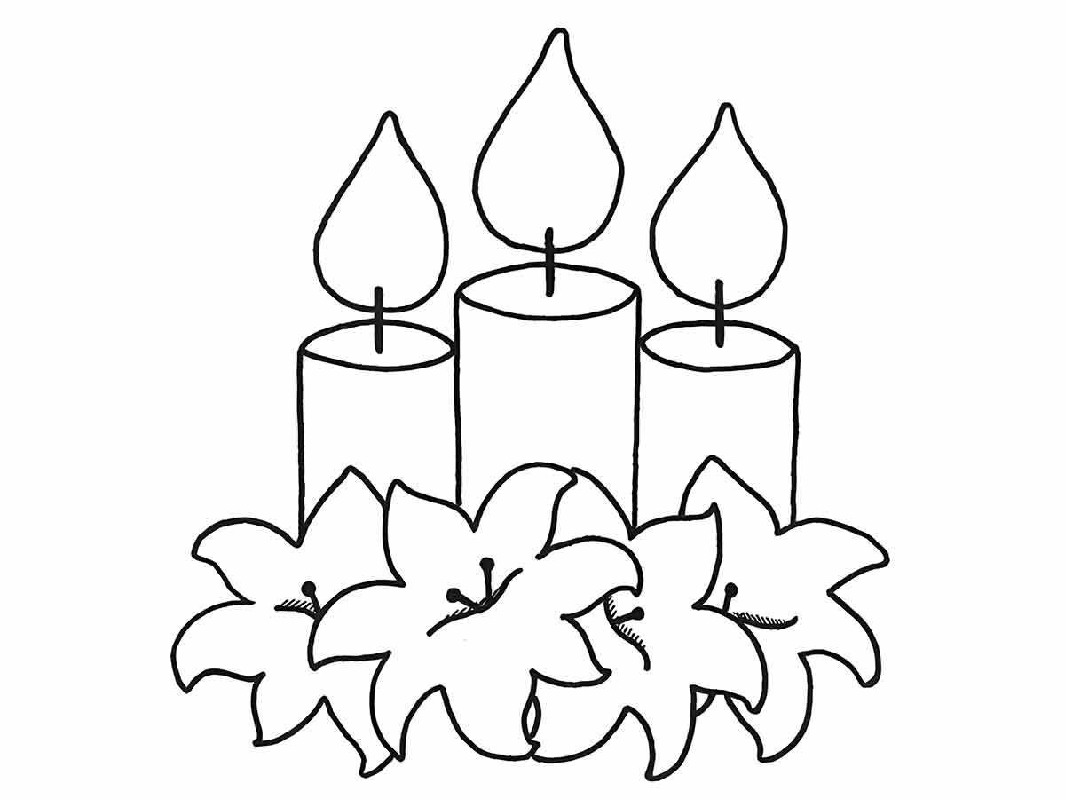 velas de pascoa para colorir