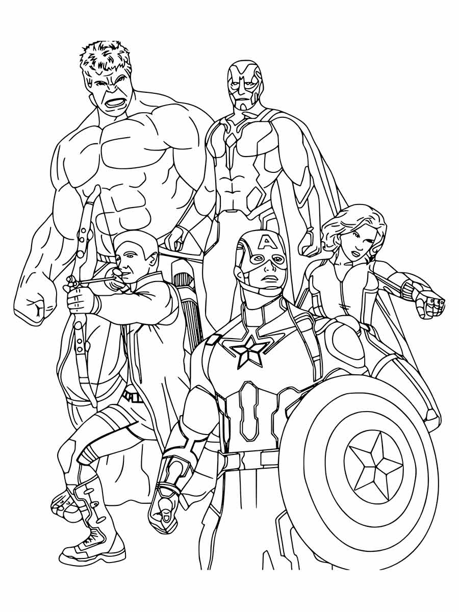 vingadores para colorir 10