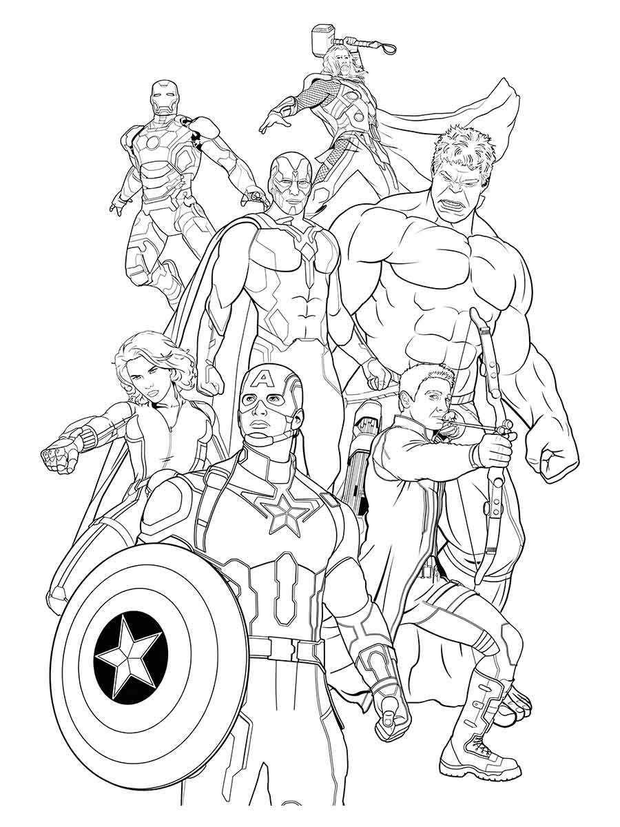 vingadores para colorir 12