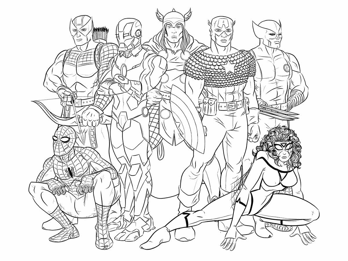 vingadores para colorir 5