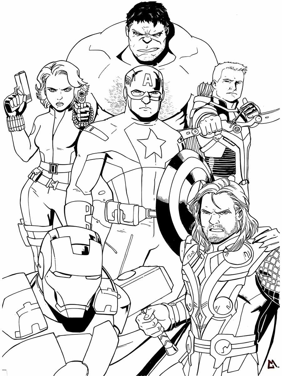 vingadores para colorir 7