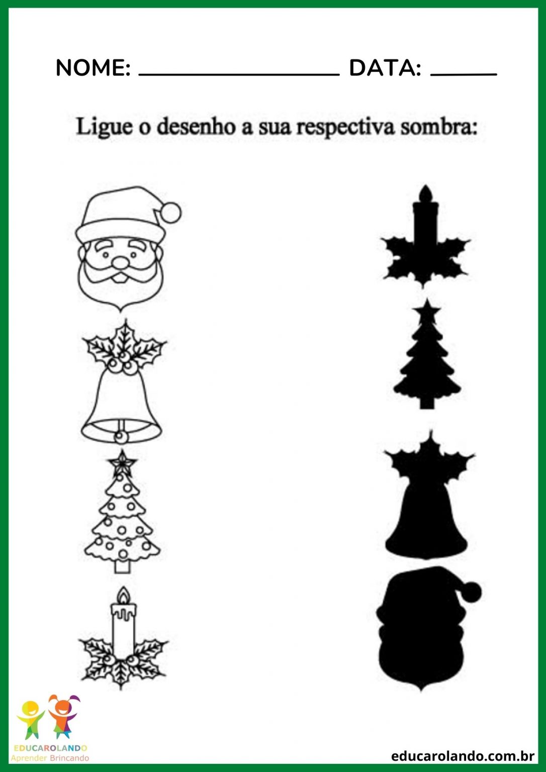 Atividade de Natal para imprimir (4) - Educarolando - Aprender brincando