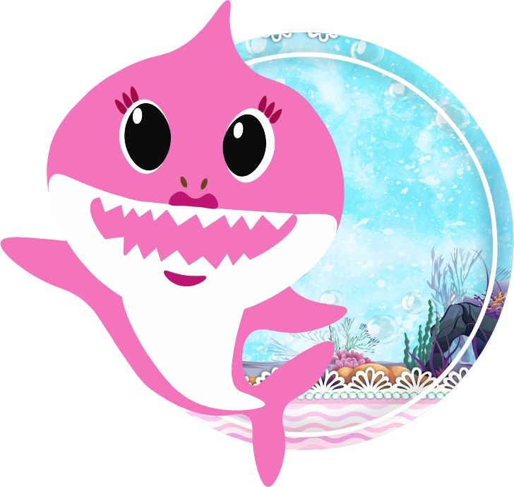 Etiqueta Escolar Baby Shark Menina (1)