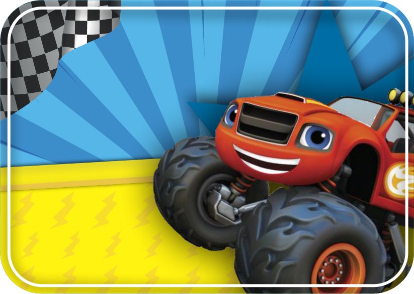 Etiqueta Escolar Blaze And The Monster Machines (1)