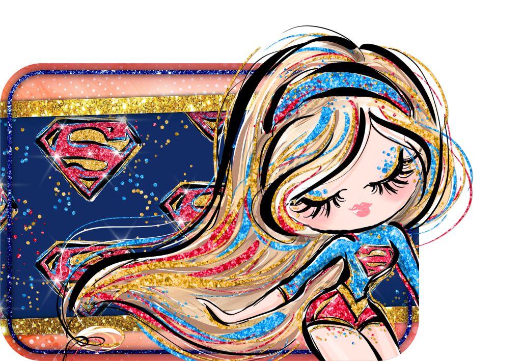 Etiqueta Escolar Super Girl (1)