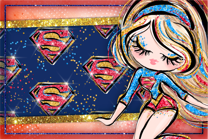 Etiqueta Escolar Super Girl (3)