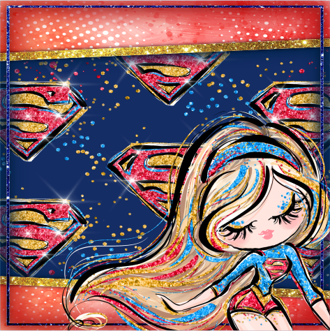 Etiqueta Escolar Super Girl (6)