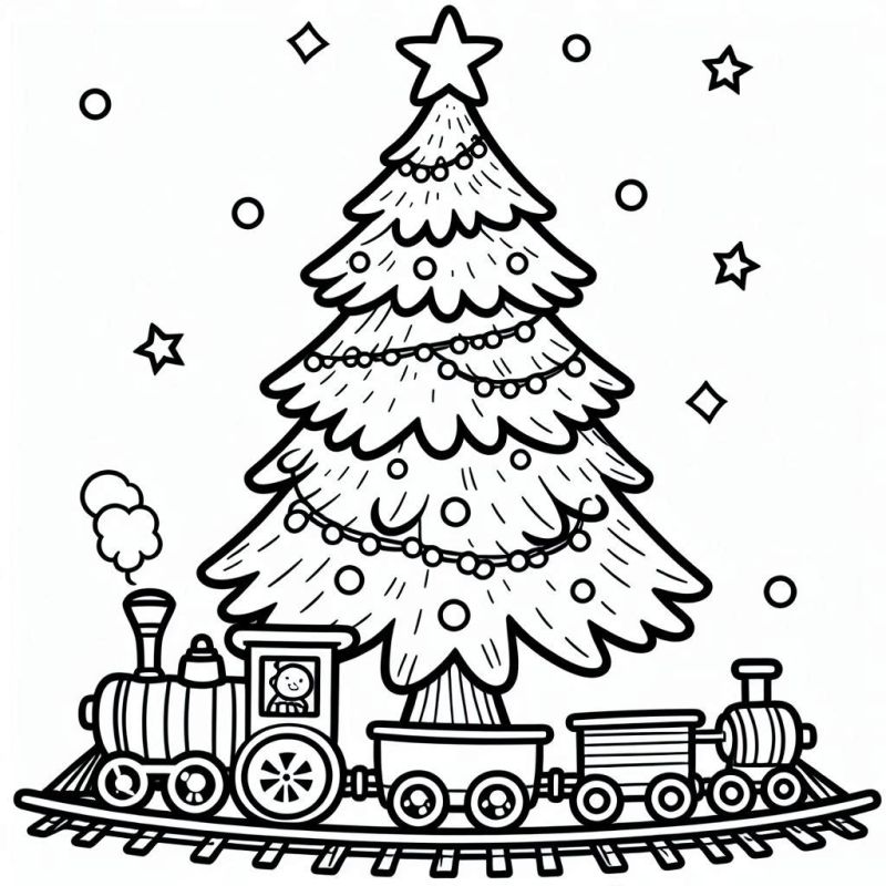 arvore natal locomotiva