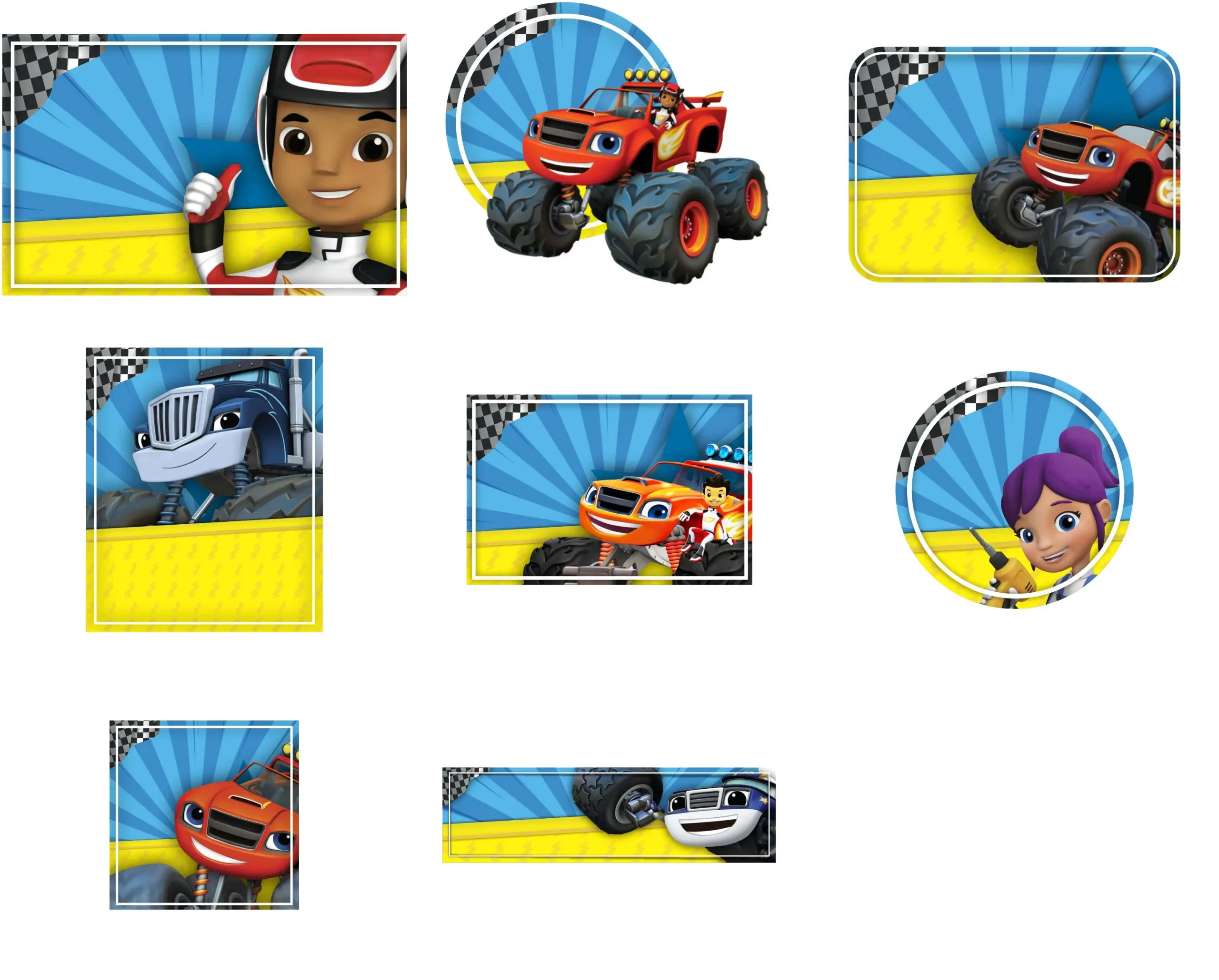 Etiqueta Escolar Blaze And The Monster Machines para imprimir