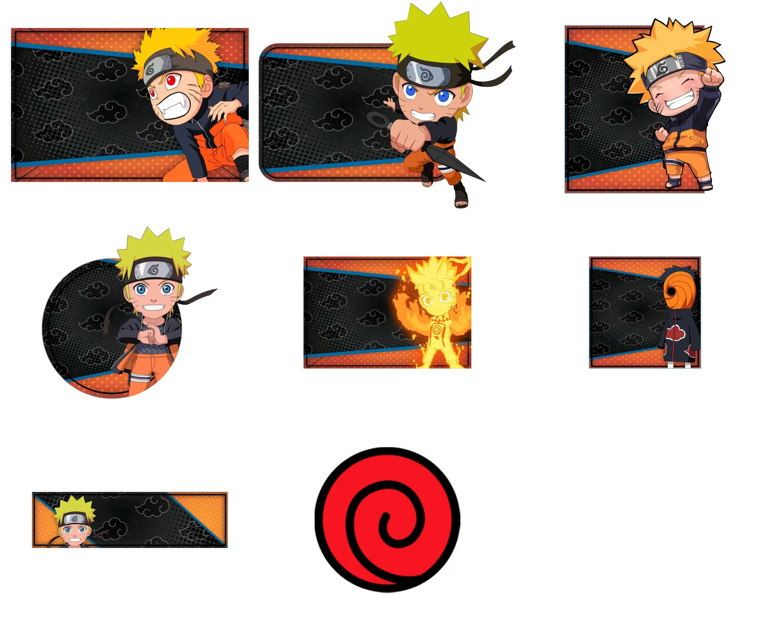 Etiqueta Escolar Naruto para imprimir