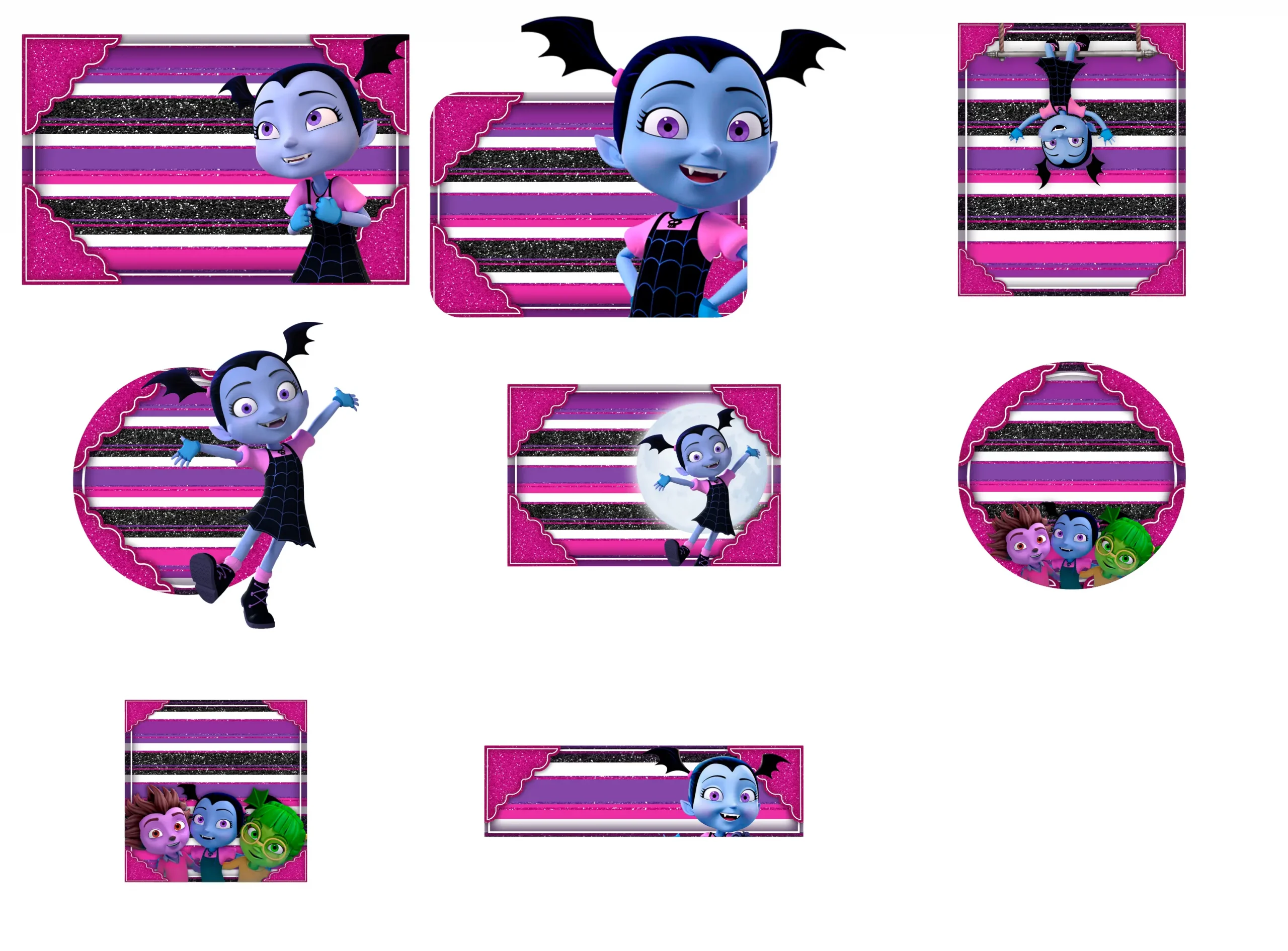 Etiqueta Escolar Vampirina para imprimir