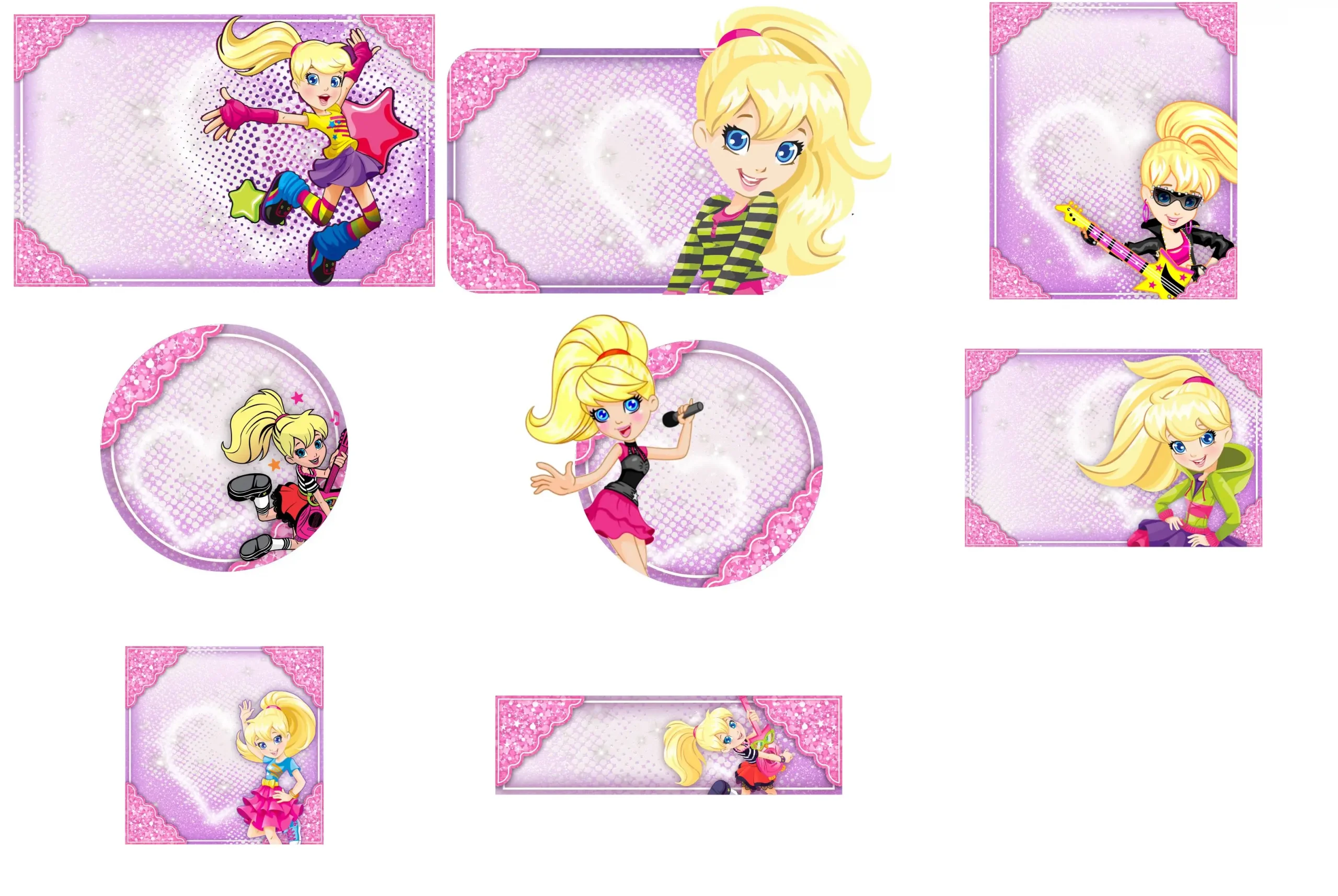 Etiqueta Polly Pocket para imprimir