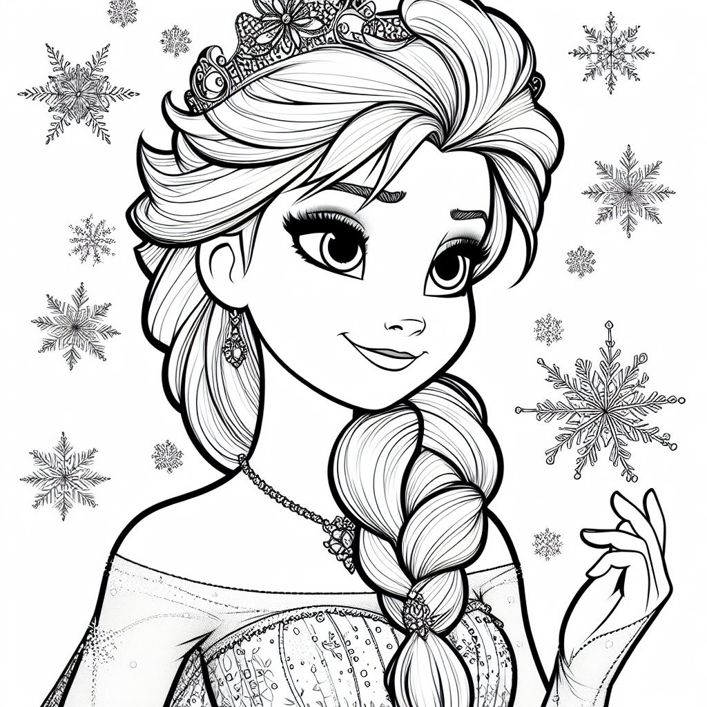 Elsa para colorir (1)