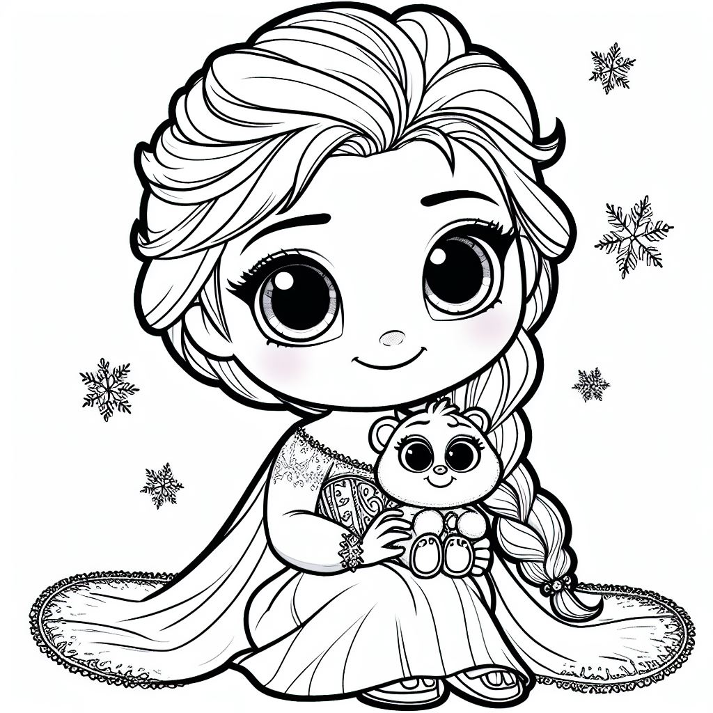 Elsa para colorir (2)