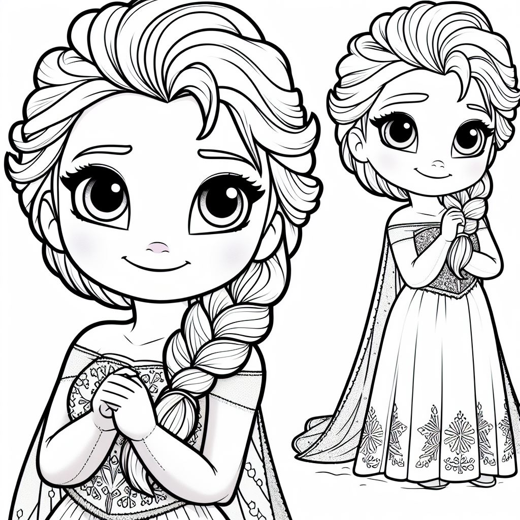 Elsa para colorir (3)