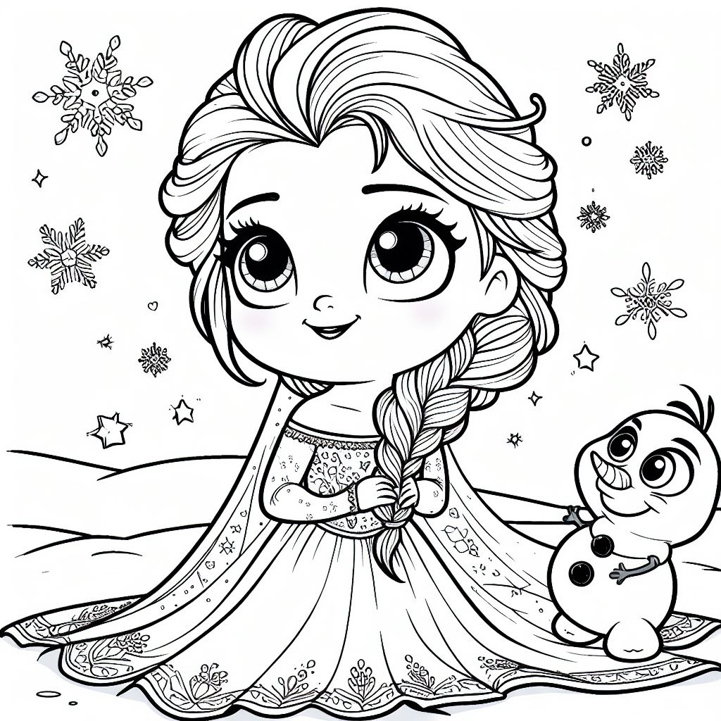 Elsa para colorir (4)