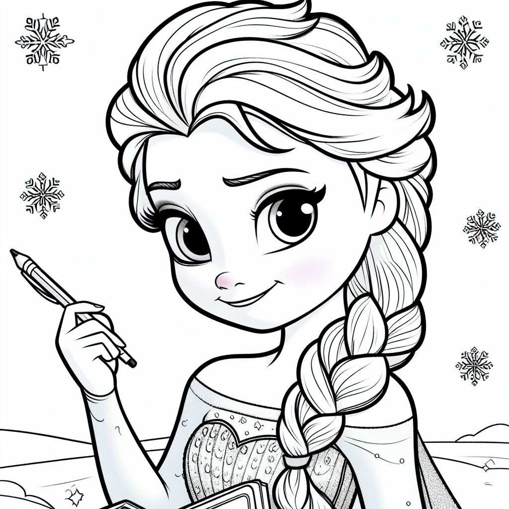 Elsa para colorir (5)