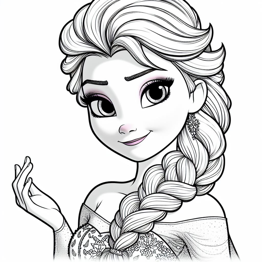 Elsa para colorir (9)