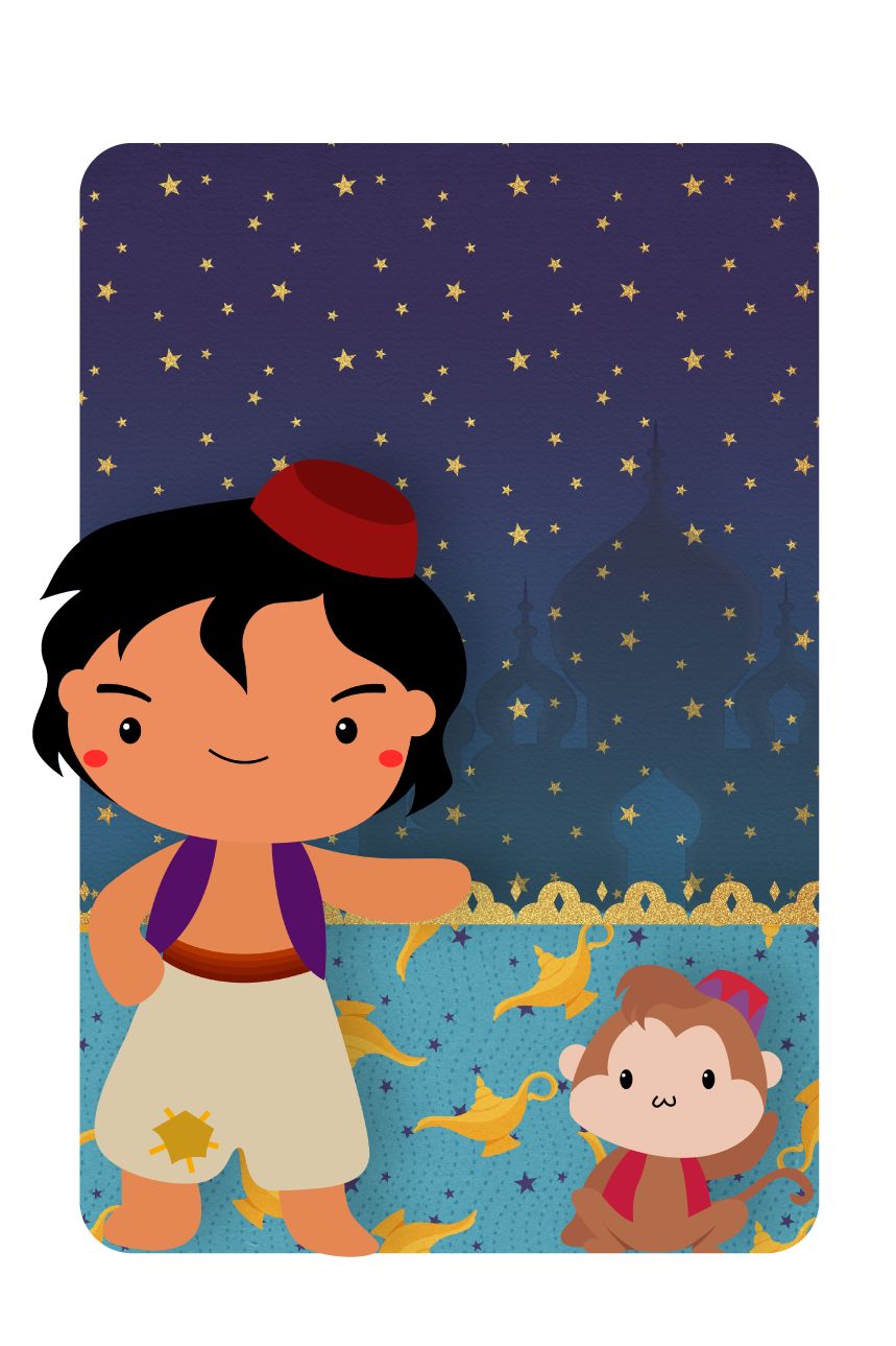 Etiqueta escolar Aladdin (1)