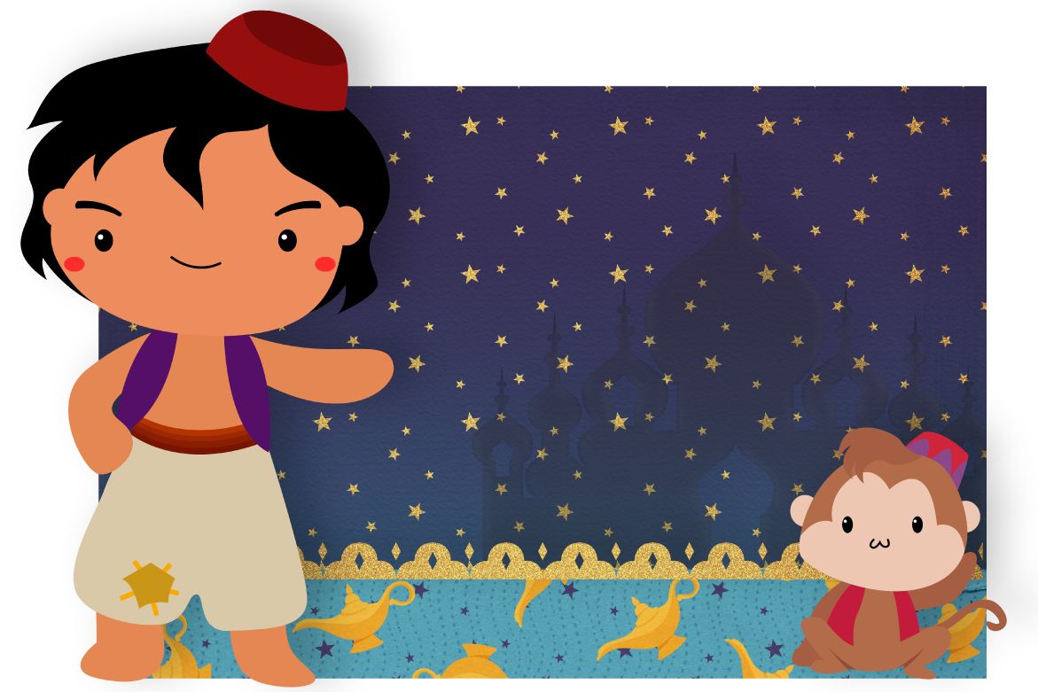 Etiqueta escolar Aladdin (2)