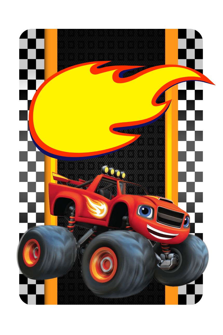 Etiqueta escolar Blaze And The Monster Machines (10)