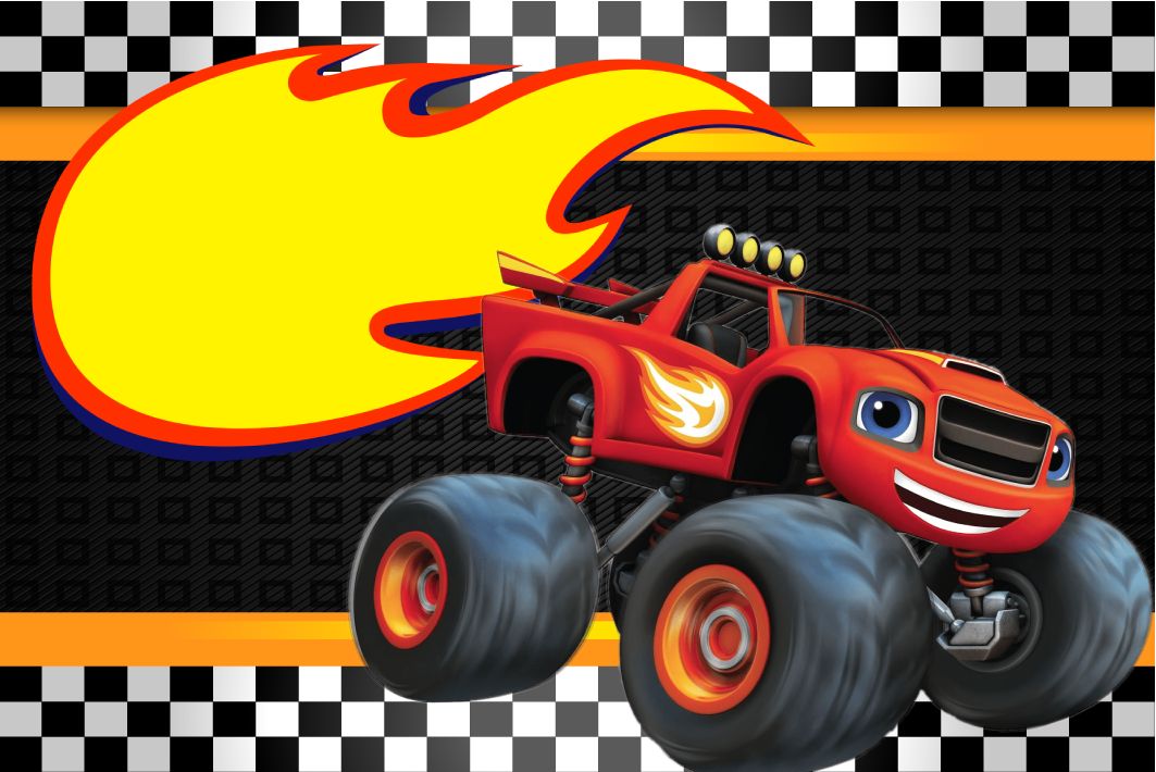 Etiqueta escolar Blaze And The Monster Machines (6)