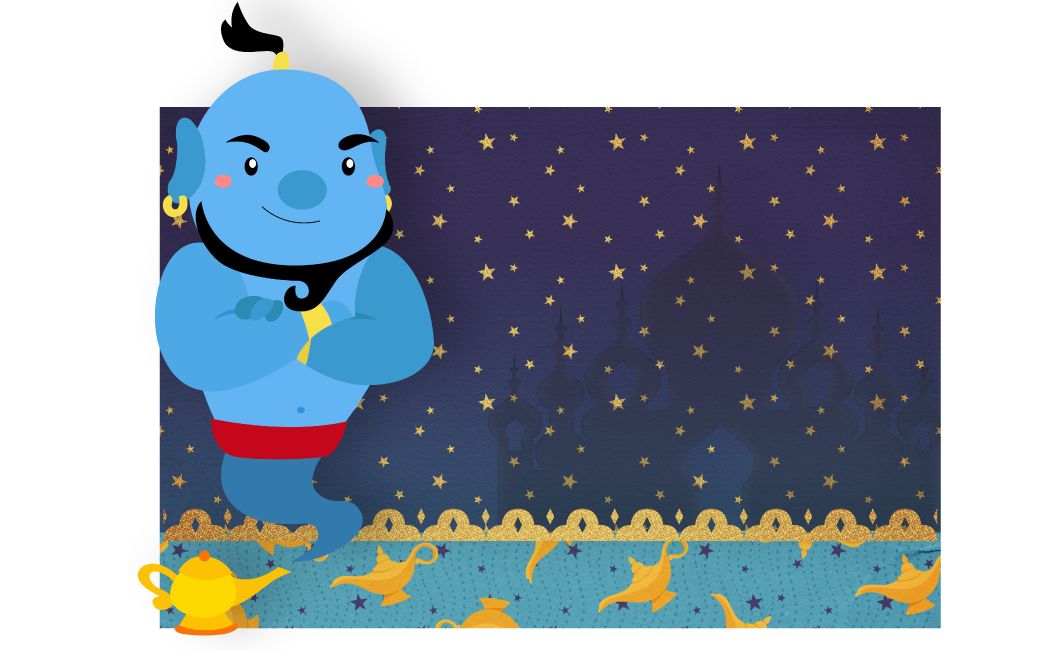 Etiqueta escolar Gênio Aladdin (2)