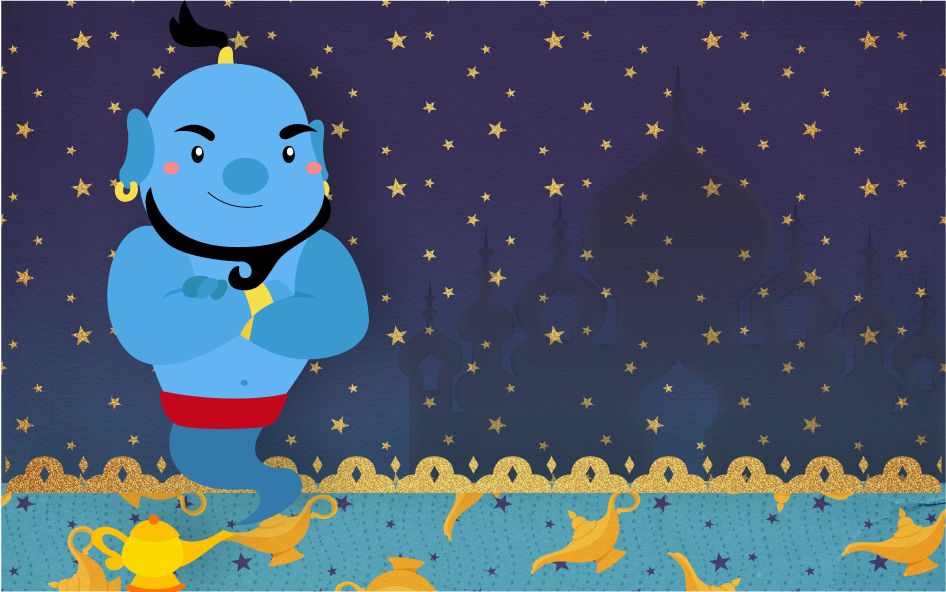 Etiqueta escolar Gênio Aladdin (3)