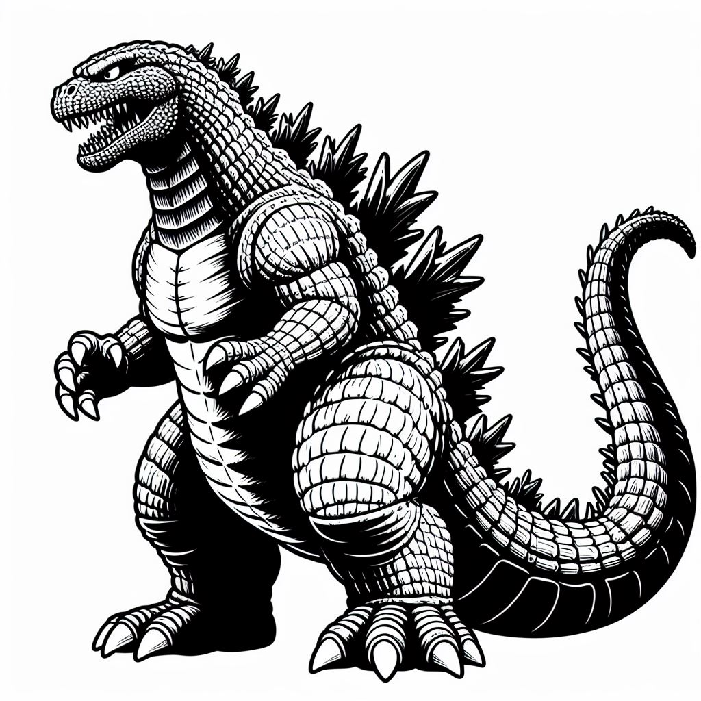 Godzilla para colorir (2)