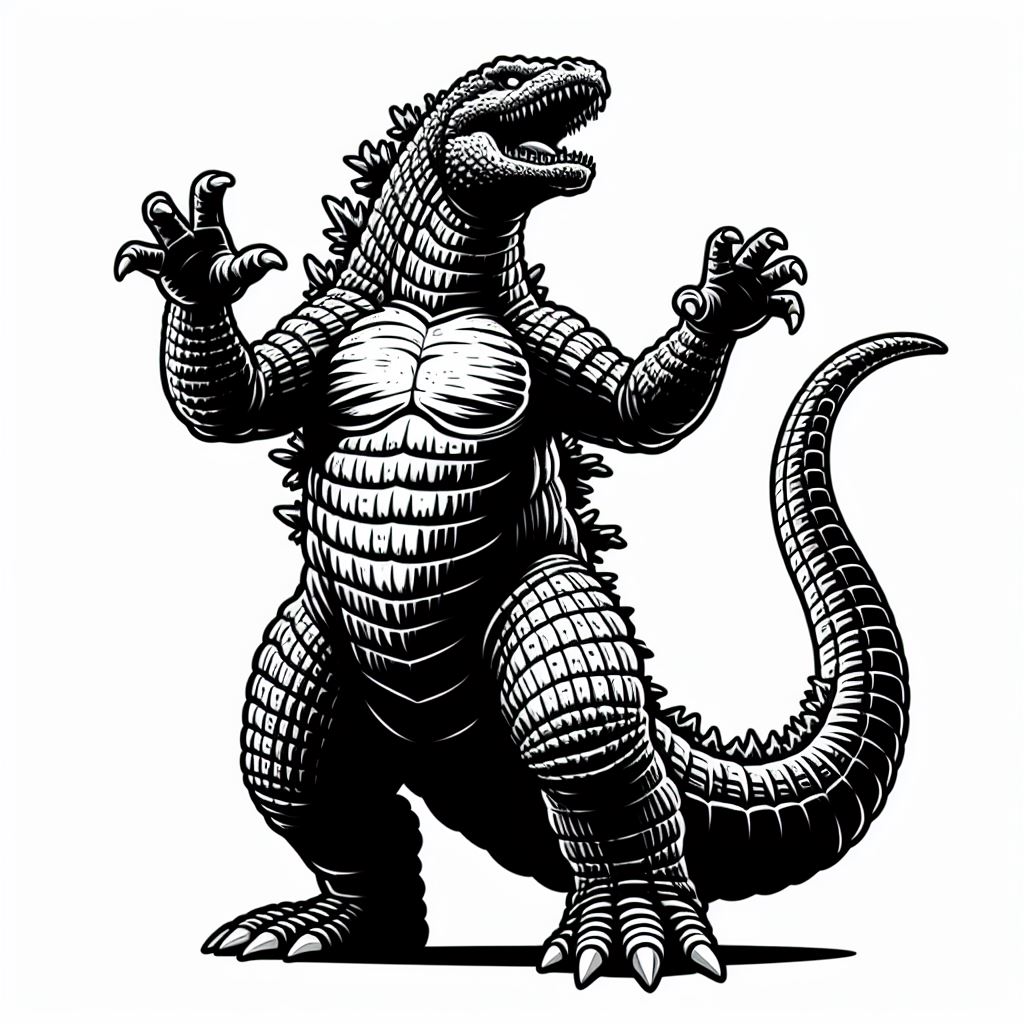 Godzilla para colorir (3)