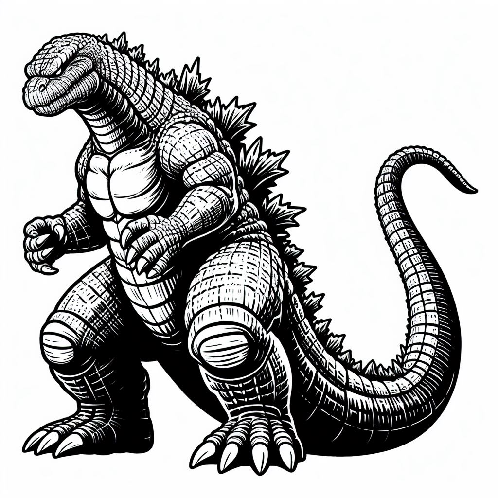 Godzilla para colorir (4)