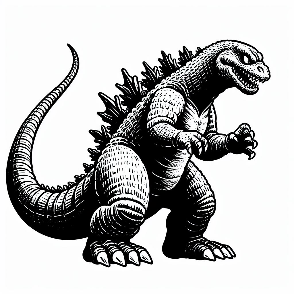 Godzilla para colorir (7)