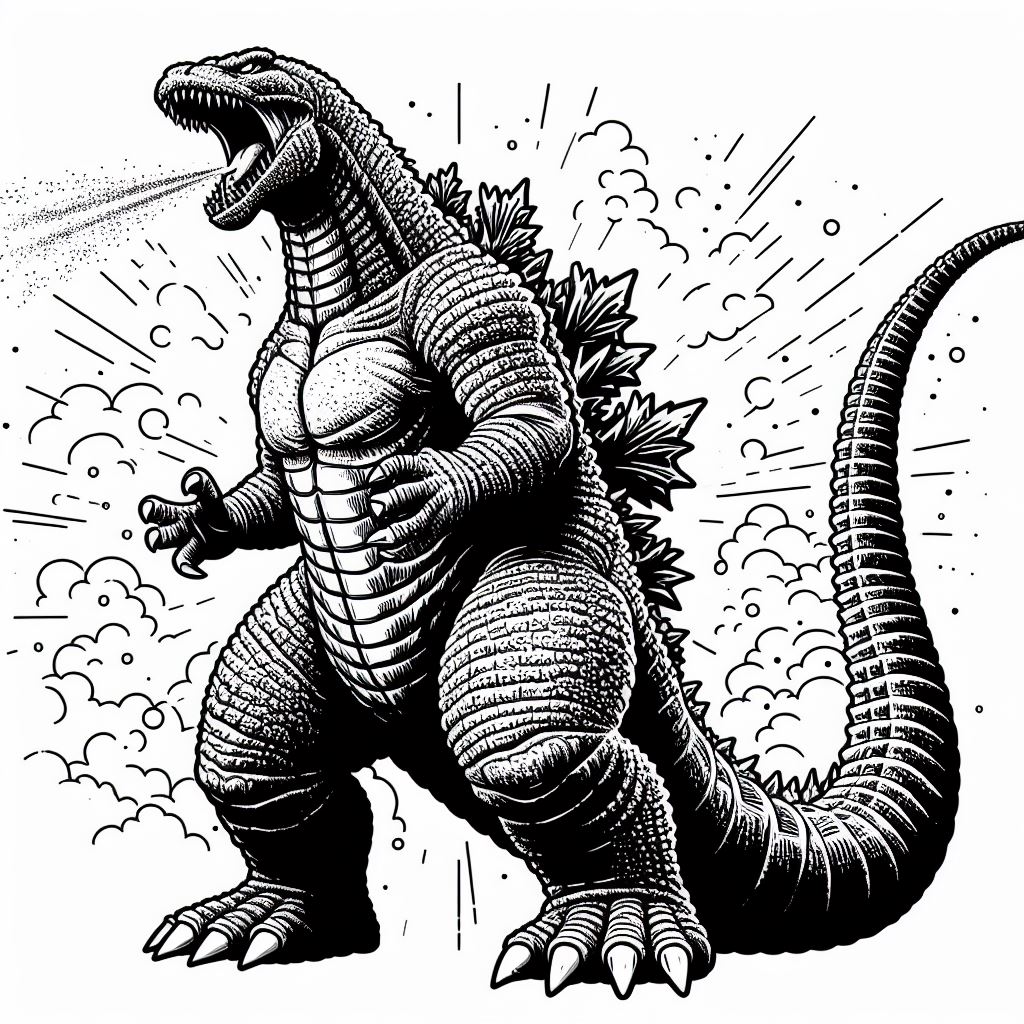 Godzilla para colorir (8)